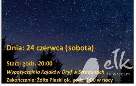 Nocny świętojański spływ kajakowy