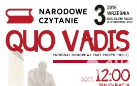 Narodowe Czytanie. „QUO VADIS” Henryka Sienkiewicza