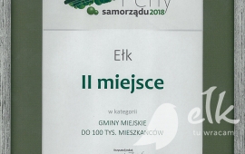 „Perły Samorządu 2018” – miasto Ełk oraz prezydent uhonorowani