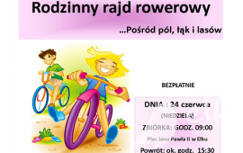 Rodzinny rajd rowerowy...pośród pól, łąk i lasów